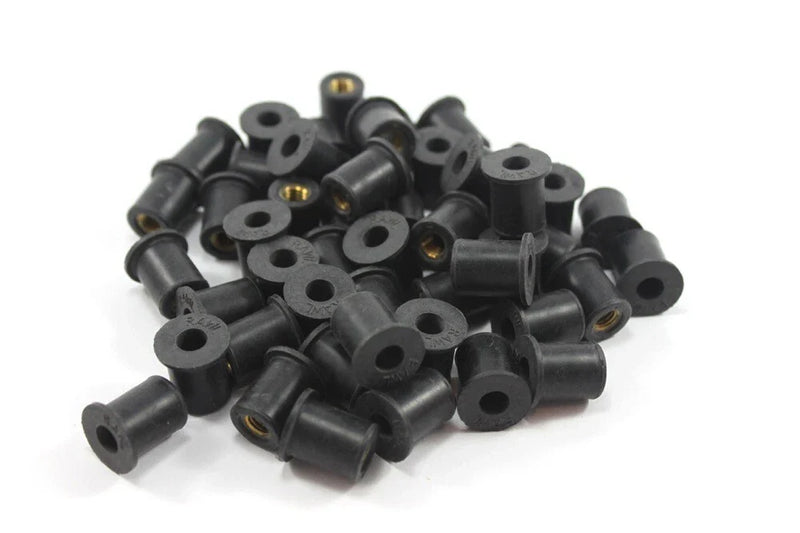 Lotus Elise S1 Rubber Well Nuts 50x M6 6mm Thread 13mm OD (1996–2001)