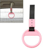 Train Bus Charm PVC Plastic Black & Pink Round Ring Handle Strap