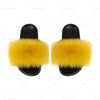 Women - Fluffy Flip Flops Fur Flat Slippers Sandals