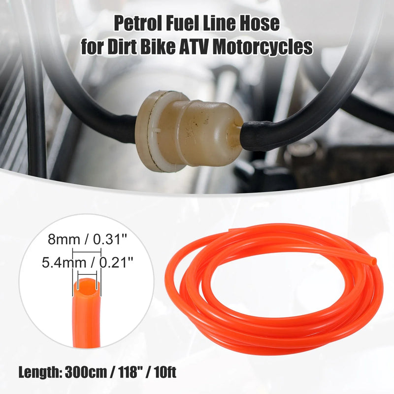Motorcycle Dirt Bike Fuel Vent Line Hose Tube 0.31'' x 10ft Red