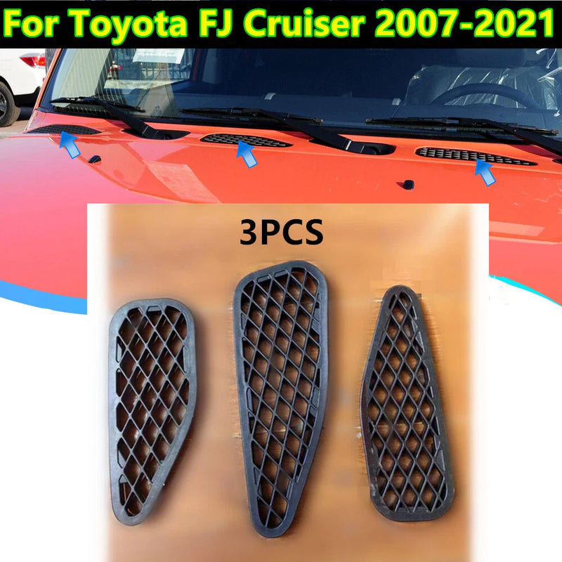 Toyota FJ Cruiser Air Cowl Grille Flow Heater Duct Cover 3 x (2007–2021)