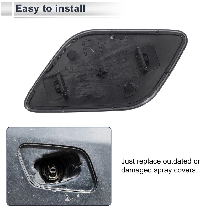 Volvo XC60 Gray Front Right Bumper Headlight Washer Nozzle Cover (2010-2023)