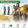 Motorcycle Handlebar End Grips Black Silver Tone 7/8 22mm Hand Grips