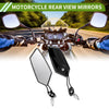 Motorcycle M8/M10 Rear View Mirror Polygonal Shape Black Aluminum