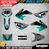 Honda CRF80 2011-2020 - STING TEAL Stickers Custom Graphics Full Kit