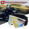 Motorcycle Riding Goggles Colorful Lens White Frame PC TPU Cycling Sunglasses