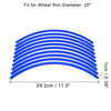 Motorcycle Car Bike Wheel Rim Sticker Reflective Strips Blue / 20pcs /