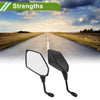 M8 Motorcycle Carbon Fiber Pattern Black Aluminum Plastic Rear View Mirror
