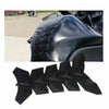 AU 3D Black Motorcycle Gel Fuel Tank Pad Protector Sticker Decal