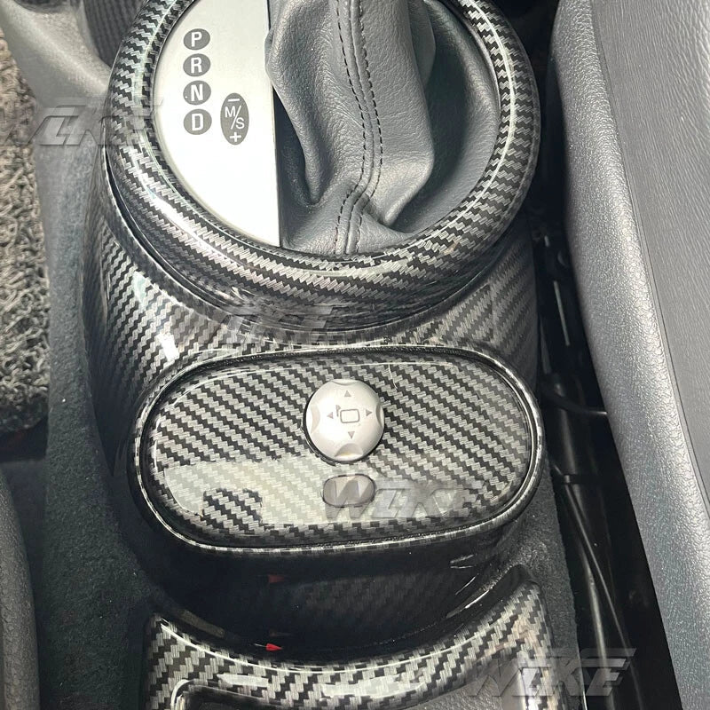 Mini R50 R52 R53 Carbon Fiber Style Side Mirror Adjust Panel Cover Trim