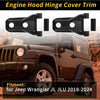 Jeep Wrangler JL JLU 2018-2024 Engine Hood Hinge Cover (2 x Plastic Black)