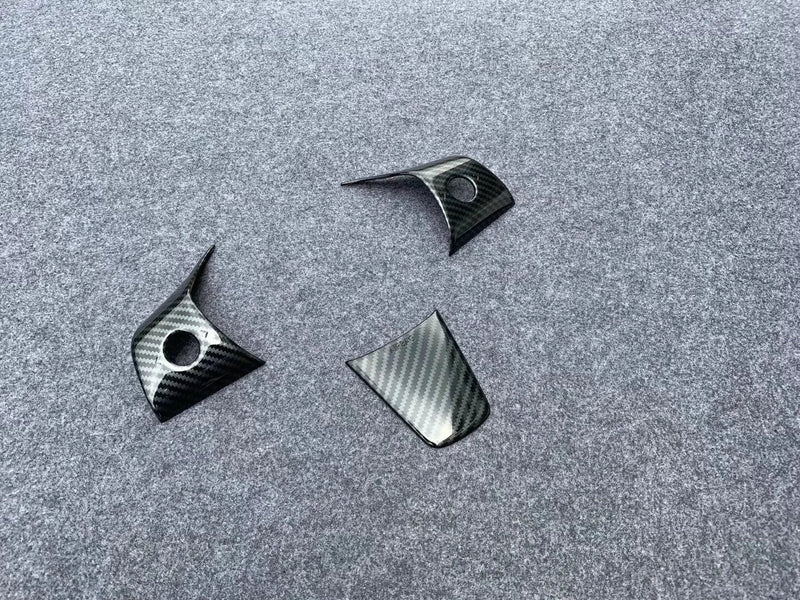 Tesla Model 3 (2018-2023) Carbon Fiber Steering Wheel Lid Frame Cover Trim