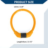 Anti-Theft 4-Digit Mini Bicycle Lock Ring - Orange