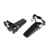 Universal Black Motorcycle Passenger Rear Footrest Pegs (2015-2023)