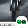 2 x Wheel Front Fork Frame Sliders Falling Protector Green Universal