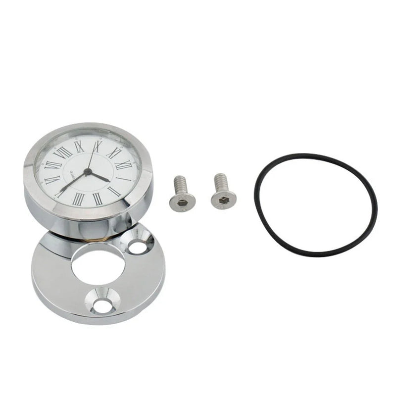 Harley Road King Front Fork Lock Clock Cover Chrome & White (1994-2024)