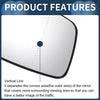 Volvo 850 S40 S70 S90 V40 V70 Heated White Mirror Glass (1993-2000)