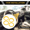 Jeep Wrangler JL AC Vent Dashboard Decoration Rings  Yellow (2018-2020)