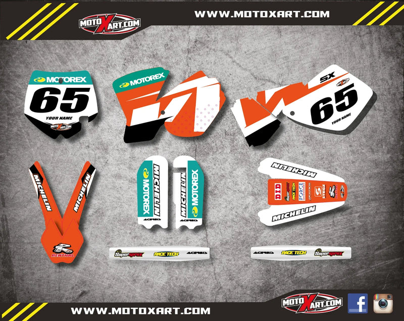 KTM 65 SX (2002-2008) - RECKLESS STYLE Stickers Custom Decal Kit