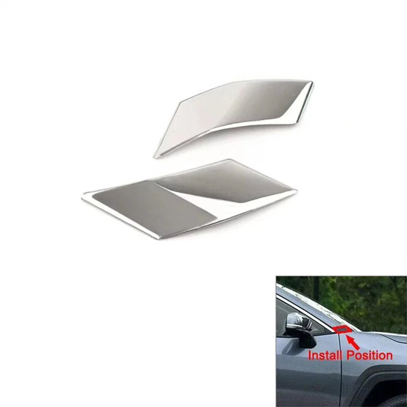 Toyota RAV4 Chrome Front Door A Pillar Trim Covers (2019-2024)