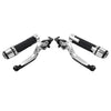 Suzuki GSXR600 / 750 Silver Extendable Brake Clutch Lever Grips Set (2006-2019)