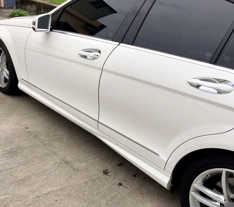 Mercedes Benz C-Class W204 Chrome Door Side Moulding Trims (2011-2014)