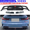 BMW 3 Series G20 2019-2022 Carbon Fiber Style Rear Diffuser Lip