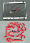 Nissan Skyline R33 R34 GT GTT GTR Aluminum Radiator + Black Hose (1999-2000)