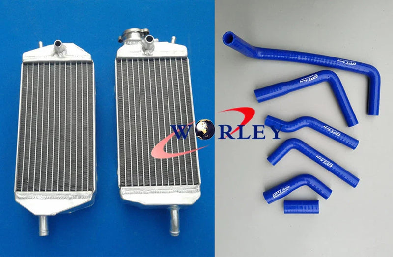 Gas Gas MX / SM / EC 200 / 250 / 300 Aluminum Radiator & Blue Hose (2007-2013)