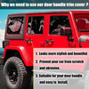 Jeep Wrangler JK 5 x Black Door Handle Insert Trim Covers (2007-2018)
