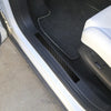 Tesla Model X 4pcs Carbon Fiber Door Welcome Sill Pedal Cover Scuff Trim fit