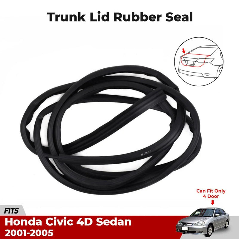 Rear Trunk Lid Luggage Rubber Seal Fits Honda Civic DX ES 4D Sedan 2001-05 D06
