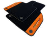 Lamborghini Aventador 2012-2022 - Orange Alcantara Leather Floor Mats