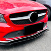 Benz CLA Class C117 Gloss Black Front Spoiler Lip Splitter Kit (2016-2019)