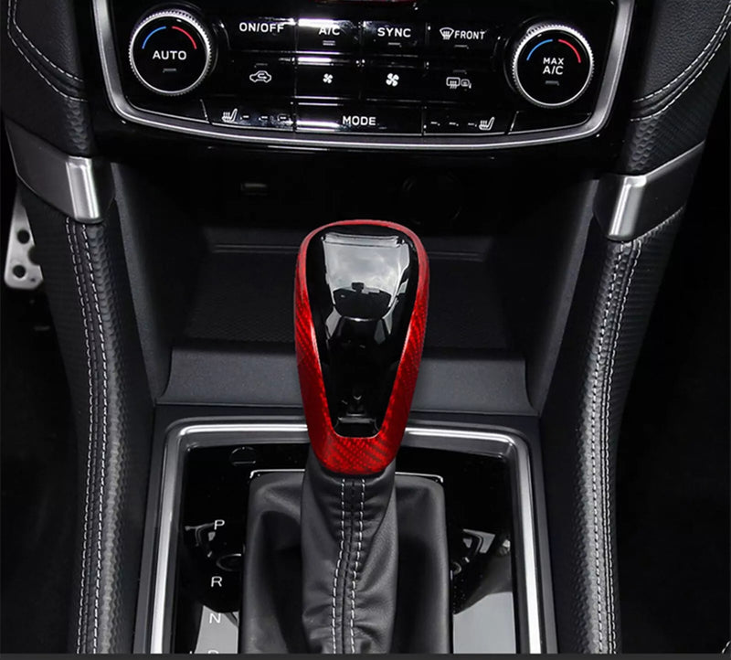 Subaru Forester / Outback / Impreza Red Carbon Fiber Gear Shift Knob Trim (2014-2023)