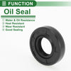 Oil Seal Rotary Shaft Seal NBR Rubber 15x30x7mm Black 5 Pcs