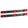 Truck Trailer Tail Lamp 4pcs Stainless Red Rear Clearance Marker Lights