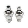 Ford Mustang Silver Straight Fuel Rail Fitting Adapter Kit (1986-1998)