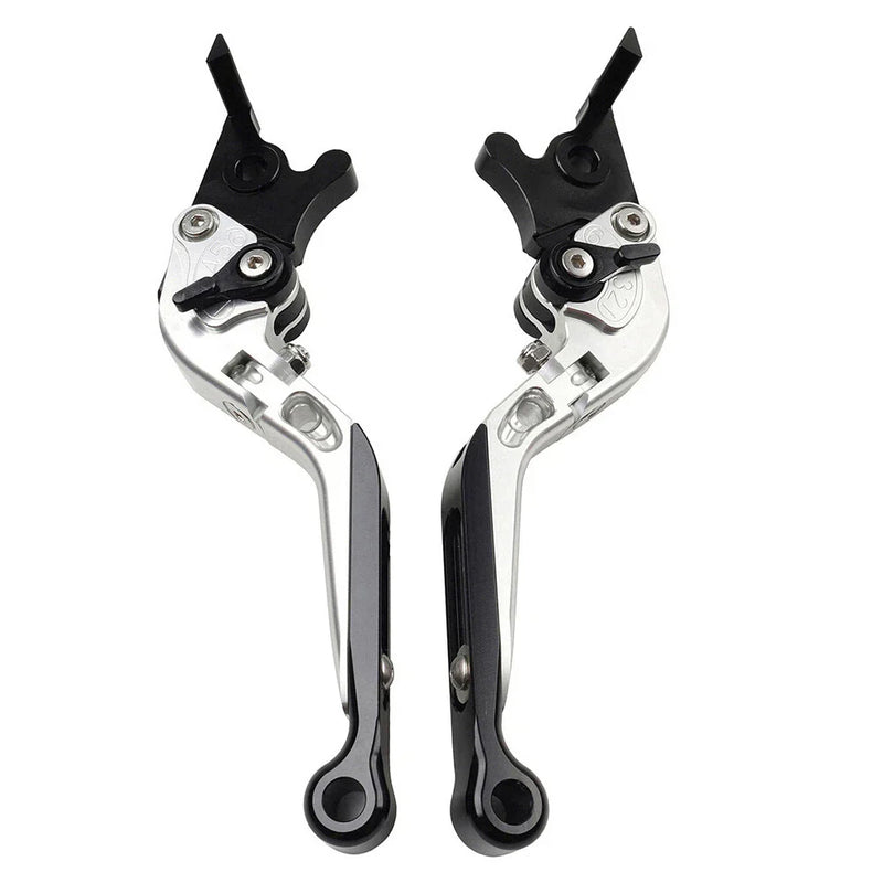 765 Street Triple R, SPEED TWIN CNC Silver Extendable Brake Clutch Levers