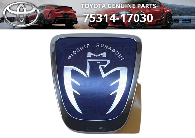 Toyota MR2 MR-S Spyder Midship Runabout Blue Emblem Badge