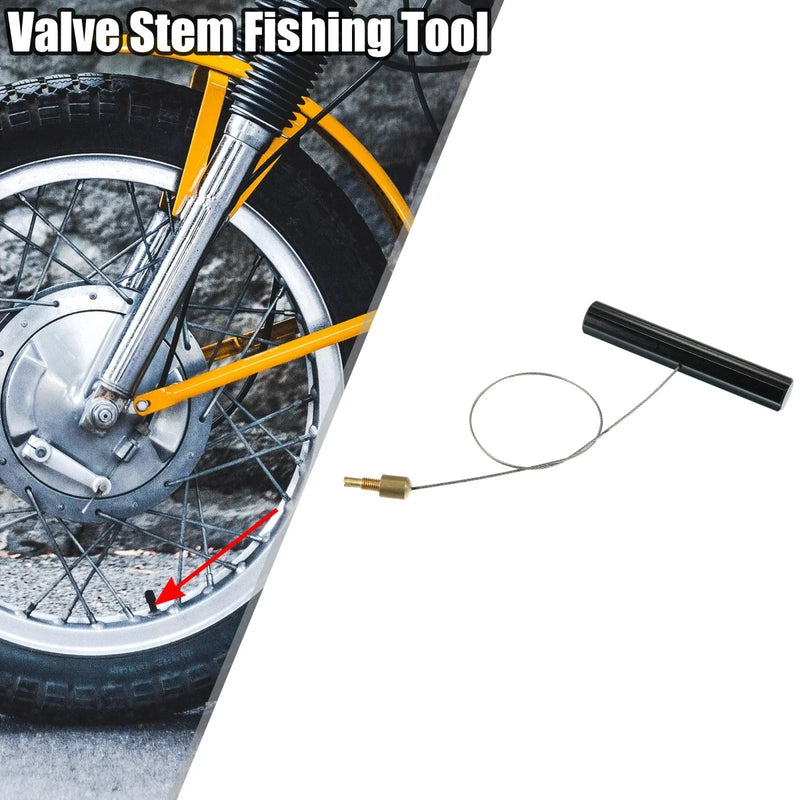 Car Motorcycle Tire Valve Stem Fishing Tool Puller with Valve Core Remover