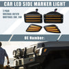 Jeep Wrangler 2 x Smoked Lens LED Side Marker Lights (2018-2023)
