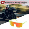 Motorcycle Riding Goggles Red Lens Green Frame PC Cycling Sunglasses