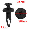 Ford Car / Truck 6.3mm Black Plastic Door Panel Rivets Clips