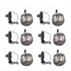 6 x Chrome Power Operated Recessed Whale Tail T-Lock Handle Toolbox