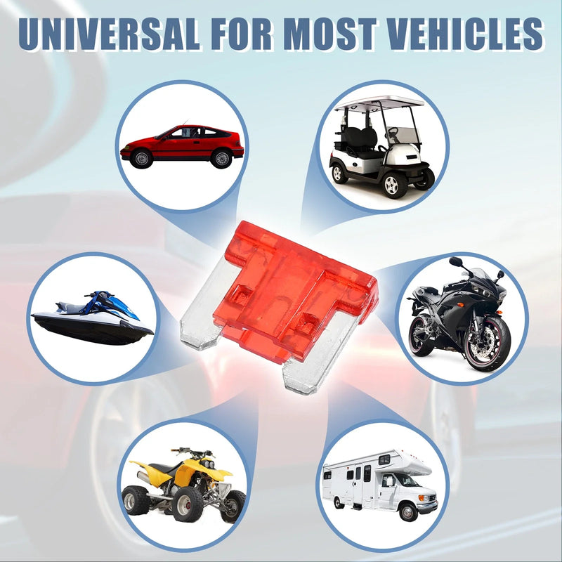 Automotive 30pcs 10A Low Profile Mini Blade Fuses