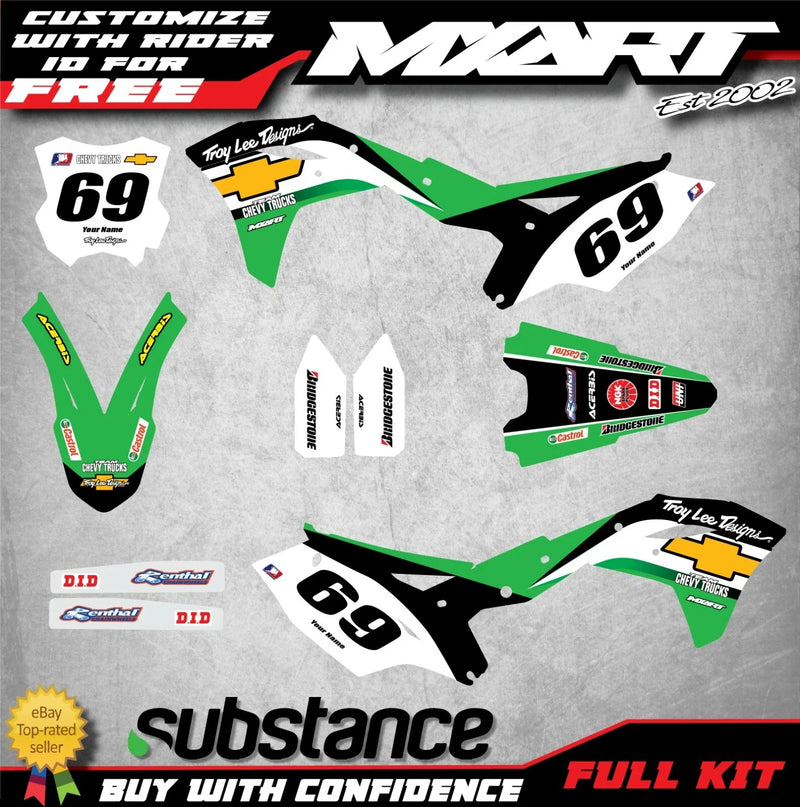 KX 250F Kawasaki KXF 250 Graphics Stickers (2017-2020)