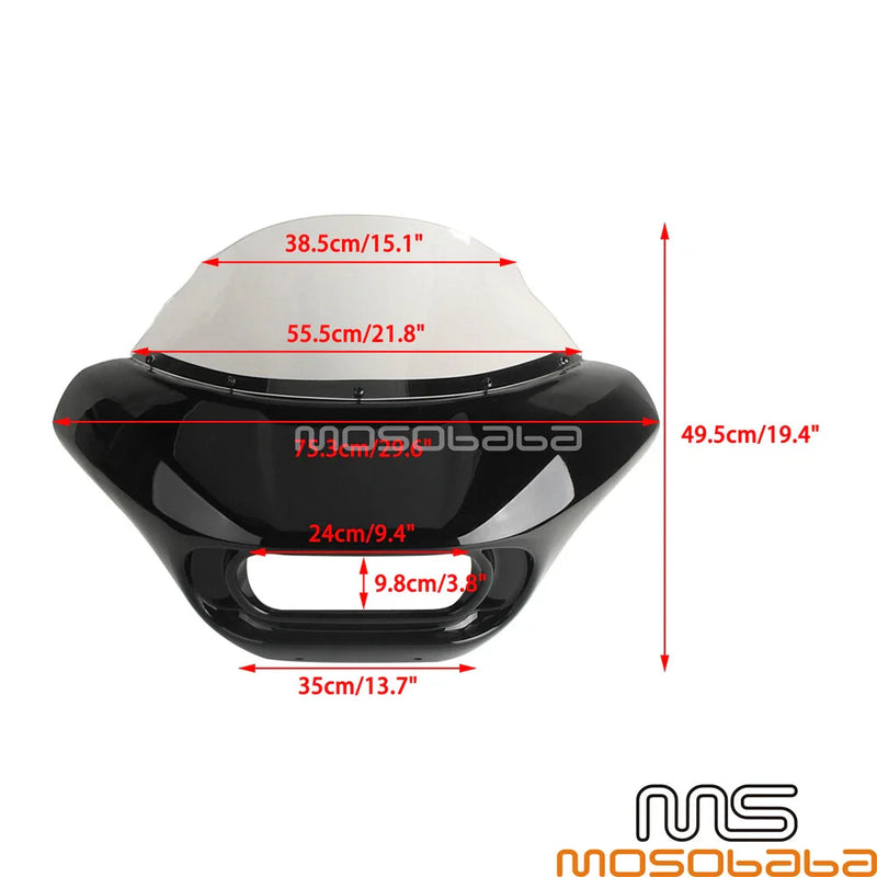 Harley Softail Fat Bob FXFB FXFBS 9" Headlight Fairing Windshield (2018-2019)