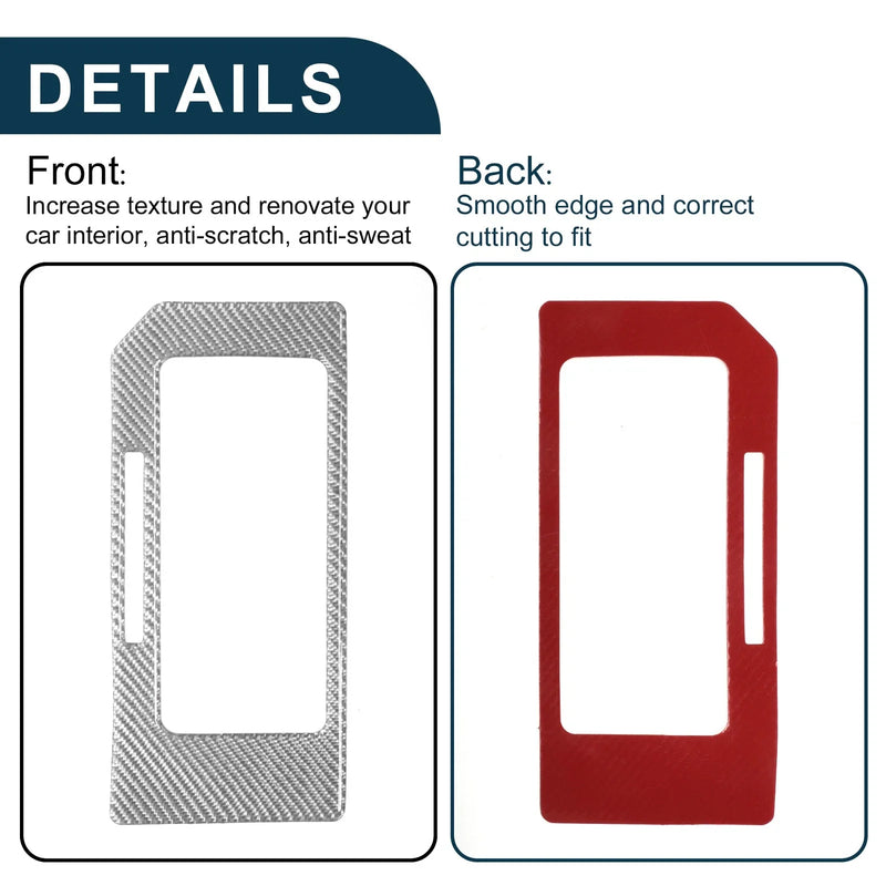 Ford F150 (2015-2020) Carbon Fiber Silver Tone ABS Gear Shift Knob Cover