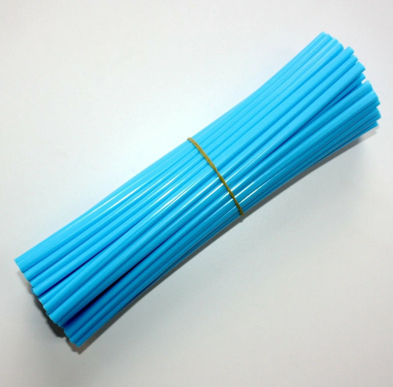 KTM CRF Dirt Bike Motorcross 72pcs LT Blue Spoke Wraps Covers